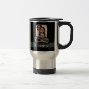 Taza De Viaje Vehículo de cosecha en negro