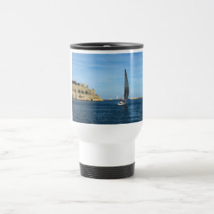 Taza De Viaje Vela en el puerto de La Valeta, Malta