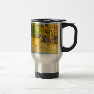 Taza De Viaje Venado de color turbio con azul claro