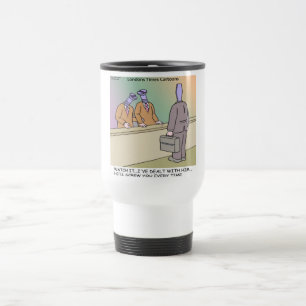 Taza De Viaje Vendedor Chiflado por Rick London Divertido