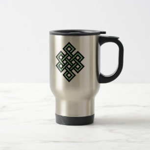 Taza De Viaje Verde céltico del nudo 10