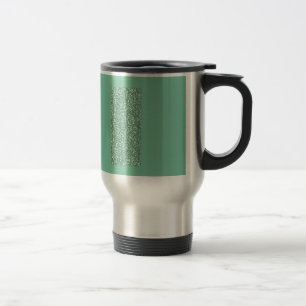 Taza De Viaje Verde menta con falso purpurina