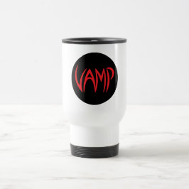 Taza De Viaje Versión de texto Vamp (negro/rojo)
