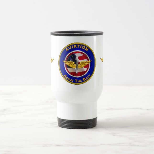 Taza De Viaje Veterano de Aviación del Ejército (Centro)