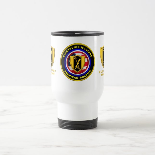 Taza De Viaje Veterano de guerra electrónica del ejército orgull (Centro)