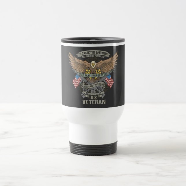 Taza De Viaje Veterano de los Estados Unidos (Centro)