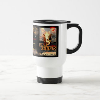 Taza De Viaje Viaje blanco del zodiaco del tauro