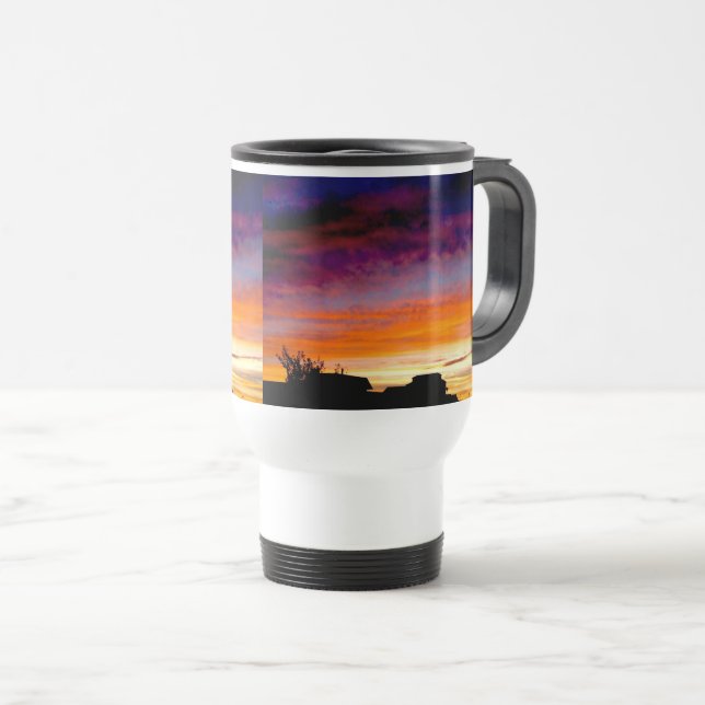 Taza De Viaje Viaje con una hermosa y vívida fotografía de Sunse (Anverso derecho)