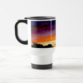 Taza De Viaje Viaje con una hermosa y vívida fotografía de Sunse