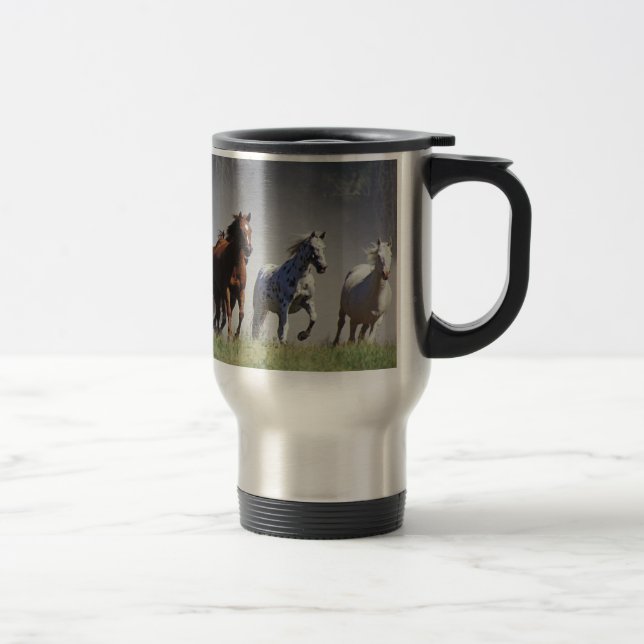 Taza De Viaje Viaje corriente de los caballos/taza del viajero (Derecha)
