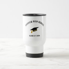 Taza De Viaje Viaje de texto simple de graduación