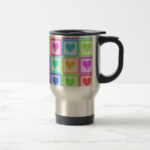 Taza De Viaje Viaje del modelo del edredón del corazón del arc