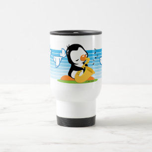 Taza De Viaje Viaje del saxofón de los juegos de Rocky/taza del