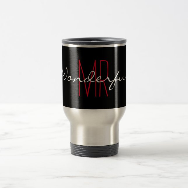 TAZA DE VIAJE VIAJE ELEGANTE MUG_ " SR. WONDERFUL " (Centro)