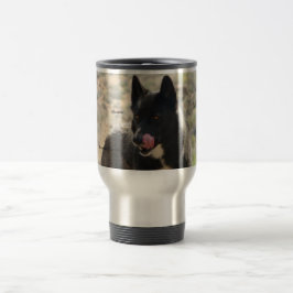Taza De Viaje Viaje negro del lobo/taza del viajero