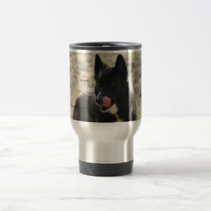 Taza De Viaje Viaje negro del lobo/taza del viajero