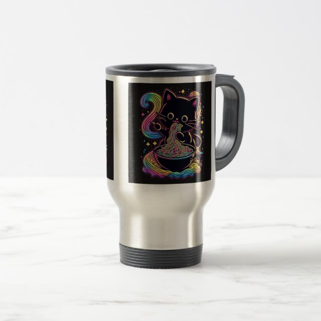 Taza De Viaje Viaje para gatos Ramen/Mug para viajeros frecuente (Anverso derecho)
