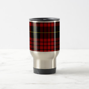Taza De Viaje Viaje rojo del tartán/taza del viajero