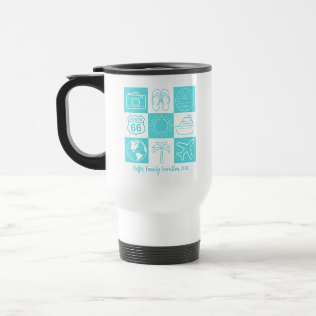 Taza De Viaje Viajes de esquema simple (Izquierda)