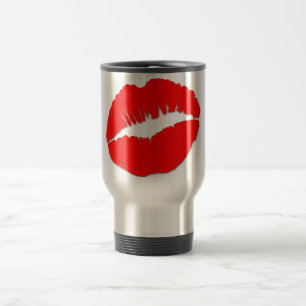 Taza De Viaje Viajes de los labios del beso rojo