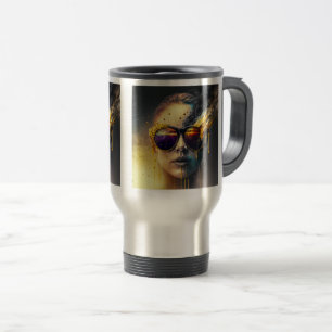 Taza De Viaje Viajes/Mug de quemando gafas, 15 oz