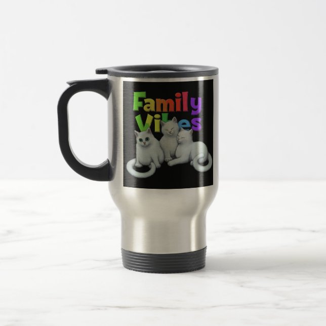 Taza De Viaje "Vibes familiares" Café de viaje Mug (Izquierda)