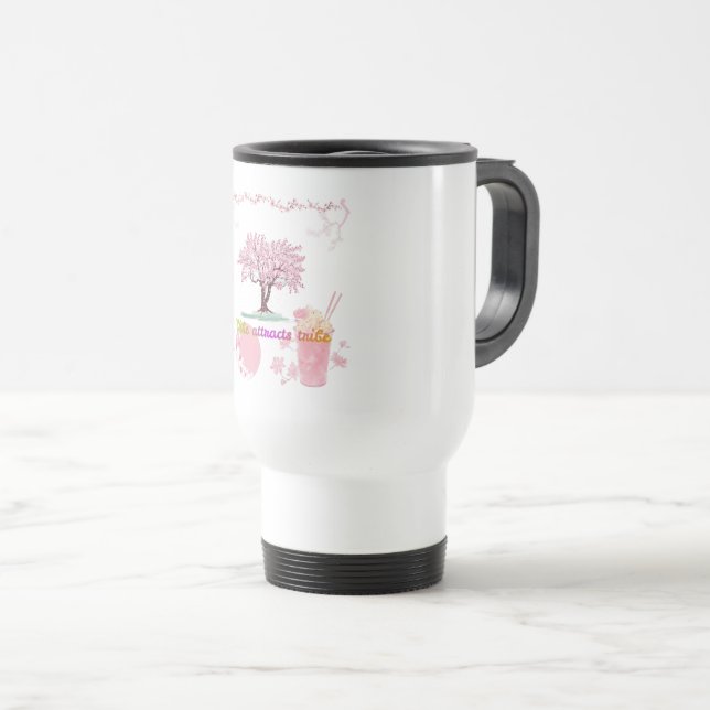Taza De Viaje Vibra Atrae Tribu (Anverso derecho)