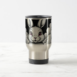 Taza De Viaje Vibraciones del cielo relajante Conejito celestial