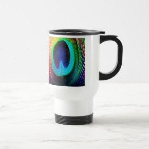 Taza De Viaje Vibrante Feather Peacock