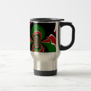 Taza De Viaje Vibrante patrón de bandera keniana: Un arte podero