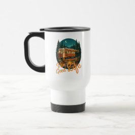 Taza De Viaje Vida de Furgoneta Vintage Buena Vida Aventura Camp