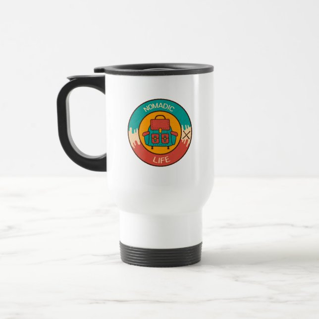 Taza De Viaje Vida nómada | Estilo de vida nómada | Nomad (Izquierda)