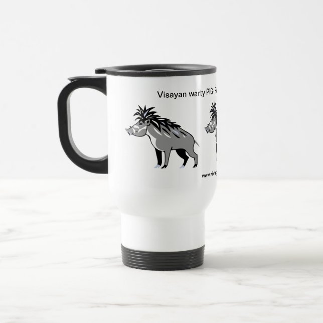 Taza De Viaje Vida silvestre -Bisayan Warty PIG -Conservación- W (Izquierda)