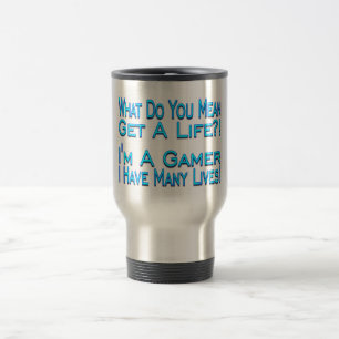 Taza De Viaje Videojugador de muchas vidas
