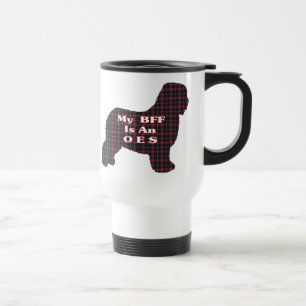 Taza De Viaje Viejos regalos de BFF de Sheepdog en inglés