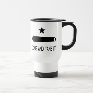 Taza De Viaje Viene tomarle el ~ Tejas de la bandera