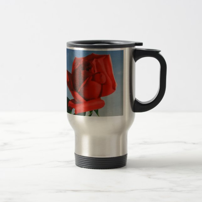 Taza De Viaje Viñage Montreux Red Rose Suiza Lago Ginebra (Derecha)