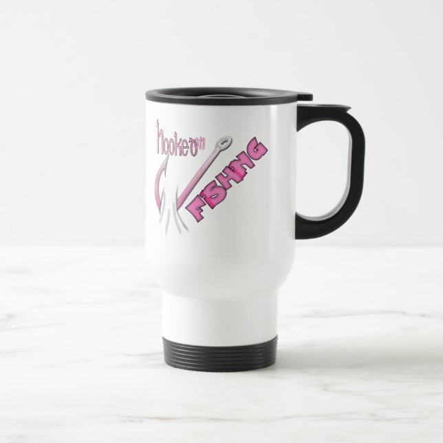 Taza De Viaje Vinculado A La Pesca De Hook Rosa (Derecha)