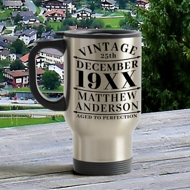 Taza De Viaje Viñeta personalizada de edad avanzada a perfección (Subido por el creador)