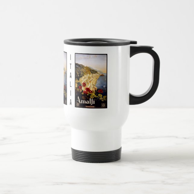 Taza De Viaje Vintage Amalfi personalizados (Derecha)