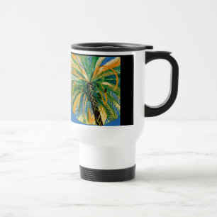Taza De Viaje Vintage Palm Trees Cote D'Azur Travel Coffee Mug