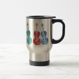 Taza De Viaje Violoncelos multicolores