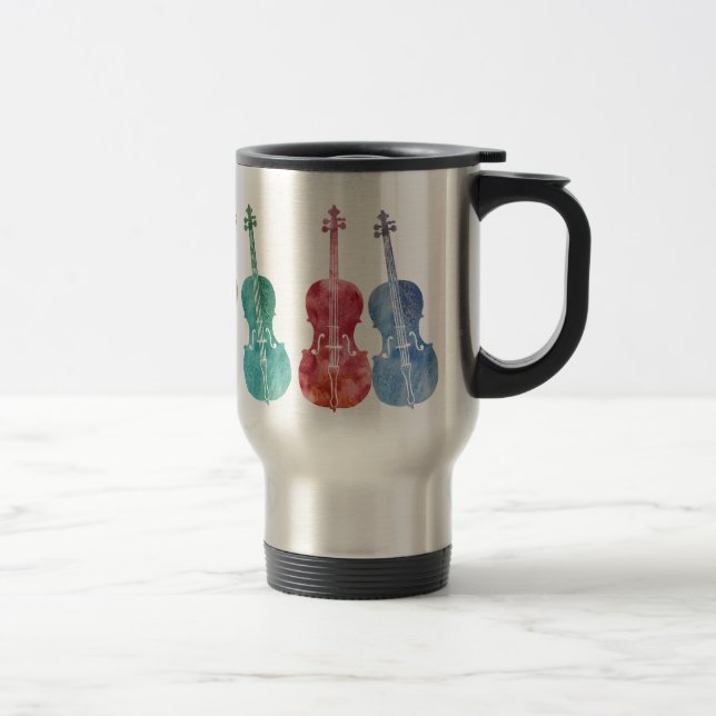 Taza De Viaje Violoncelos multicolores (Derecha)