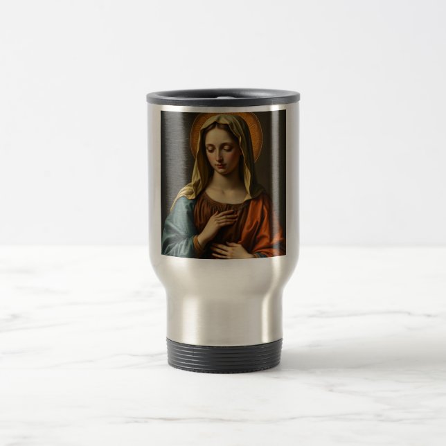 Taza De Viaje Virgen María Estilo Renacimiento Mug Viaje (Centro)