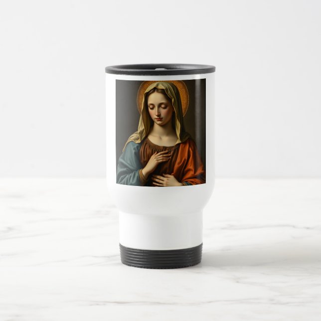 Taza De Viaje Virgen María Estilo Renacimiento Mug Viaje (Centro)