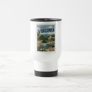 Taza De Viaje Visita Virginia Travel Vintage