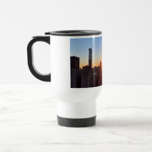 Taza De Viaje Vista de la azotea al atardecer del horizonte de l