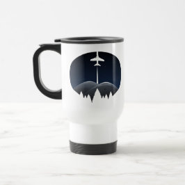 Taza De Viaje vista nocturna natural con vuelo que pasa