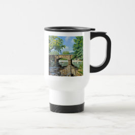 Taza De Viaje Vista panorámica del río Missouri de pesca de truc
