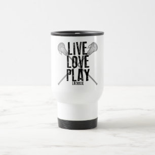 Taza De Viaje Viva, ame, juegue LaCrosse